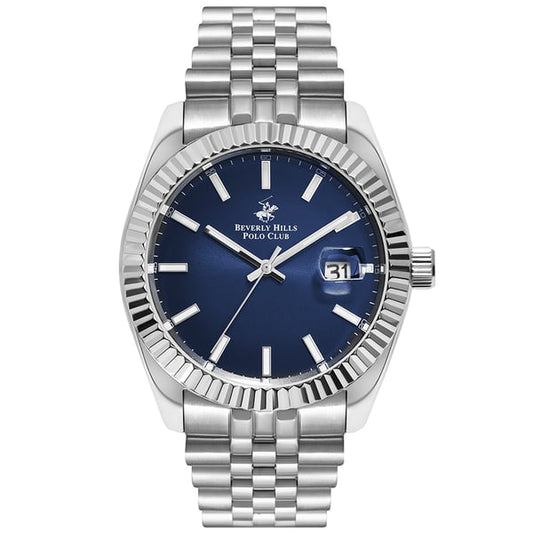 Beverly Hills Polo Club, Men's, Analog Watch, Blue Dial, with Stainless Steel Band, BH-BP3018X.390