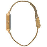 Lee Cooper Women's Analog Watch with Dark Green Malachite Dial and Gold Mesh Band, LC07815.170