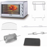 Zen 100 Litres Double Glass Toaster Oven with Rotisserie, ZE-ZTRO100SS