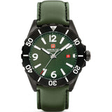 Swiss Military Hanowa Men's Analog Watch Green Dial with Green Leather Strap, SMWGB0000251