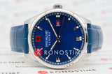 Swiss Military Hanowa Men's Analog Watch Blue Dial with Blue Leather Strap, SMWGB2200106