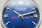 Swiss Military Hanowa Men's Analog Watch Blue Dial with Blue Leather Strap, SMWGB2200106