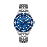 Swiss Military Hanowa Men's Analog Watch Blue Dial with Silver Stainless Steel Bracelet, SMWGH0006701