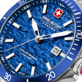 Swiss Military Hanowa Men's Analog Watch Blue Dial with Silver Stainless Steel Bracelet, SMWGH0006701
