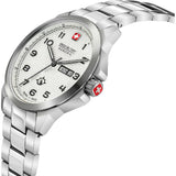 Swiss Military Hanowa Men's Analog Watch White Dial with Silver Stainless Steel Bracelet, SMWGH2100302