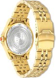 Swiss Military Hanowa Men's Analog Watch Silver Dial with Gold Stainless Steel Bracelet, SMWGH2100611