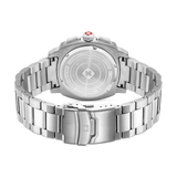 Swiss Military Hanowa Men's Chronograph Watch White Dial with Silver Stainless Steel Bracelet, SMWGI0006801