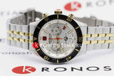 Swiss Military Hanowa Men's Chronograph Watch Silver Dial with Two-Tone Stainless Steel Bracelet, SMWGI2100760
