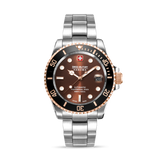 Swiss Military Hanowa Men's Automatic Watch Brown Dial with Two-Tone Stainless Steel Bracelet, SMWGL0006360
