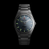 Swiss Military Hanowa Men's Automatic Watch Ice Blue Dial with Silver Stainless Steel Bracelet, SMWGL0006904