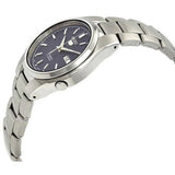Seiko 21 Jewels Men's Automatic Watch Analog Blue Dial with Silver Stainless Steel Band, SNK603K