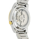 Seiko Men's Mechanical Watch Analog, White Dial Silver & Gold Stainless Band, SNKE54J