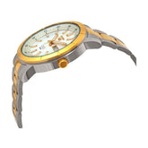 Seiko 5 Sports Men's Automatic GMT Watch, Silver Dial with Two Tone Stainless Steel Strap,SNKN58K