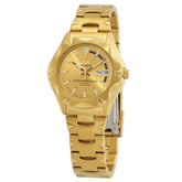 Seiko Men's Sports Watch, Automatic 23 Jewels Gold Dial Gold Stainless Band, SNZ450J