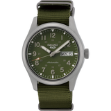 Seiko, Men's Mechanical Watch Analog, Green Dial Green Nylon Strap, SRPG33K