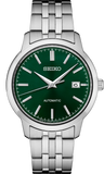 Seiko Men's Automatic Analog Watch Green Dial with Silver Stainless Steel Strap, SRPH89K