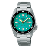 Seiko, Men's Mechanical Watch Analog, Orange Dial Silver Stainless Steel Band, SRPK33K