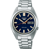 Seiko, Men's Mechanical Watch Analog, Black Dial Silver Stainless Steel Band, SRPK87K