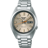 Seiko, Men's Mechanical Watch Analog, Silver Dial Silver Stainless Steel Band, SRPK91K