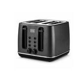 Black+Decker Stainless Steel 4 Slice Toaster Black SSET425