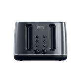 Black+Decker Stainless Steel 4 Slice Toaster Black SSET425