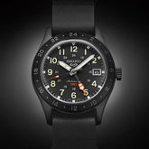 Seiko 5 Sports Men's Automatic Watch Analog Black Dial with Black Leather Strap, SSK025K