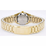 Seiko 5 Women's Automatic Watch Analog Black Dial with Gold Stainless Steel Band, SYM602K