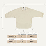 Milk It Baby Water Proof Sleeved Bib, Safari Beige, MI-SBSB004