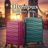 Carlton Olympus Active 55cm Rose Red 8 Wheel Hard Top Trolley, OLYMPUSACTIVE55RRD