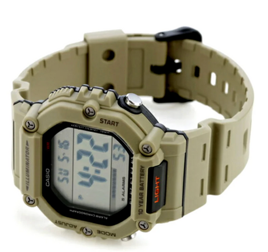 Casio Men's Watch Digital Dial with Brown Resin Band, AE-1600H-5AVDF