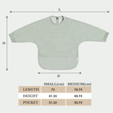 Milk It Baby Water Proof Sleeved Bib, Seafoam Green, MI-SBSG005