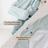 Milk It Baby Water Proof Sleeved Bib, Seafoam Green, MI-SBSG005