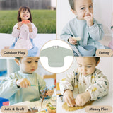 Milk It Baby Water Proof Sleeved Bib, Seafoam Green, MI-SBSG005