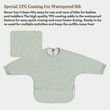 Milk It Baby Water Proof Sleeved Bib, Seafoam Green, MI-SBSG005