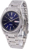 Seiko Men's Mechanical Watch Analog, Blue Dial with Silver Stainless Steel Band, SNKL43K