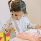 Milk It Baby Water Proof Sleeved Bib, Safari Beige, MI-SBSB004