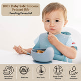 Milk It Baby Printed Bib Stardust Blue, 100% Food Grade Silicone Bib, MI-SBSB008
