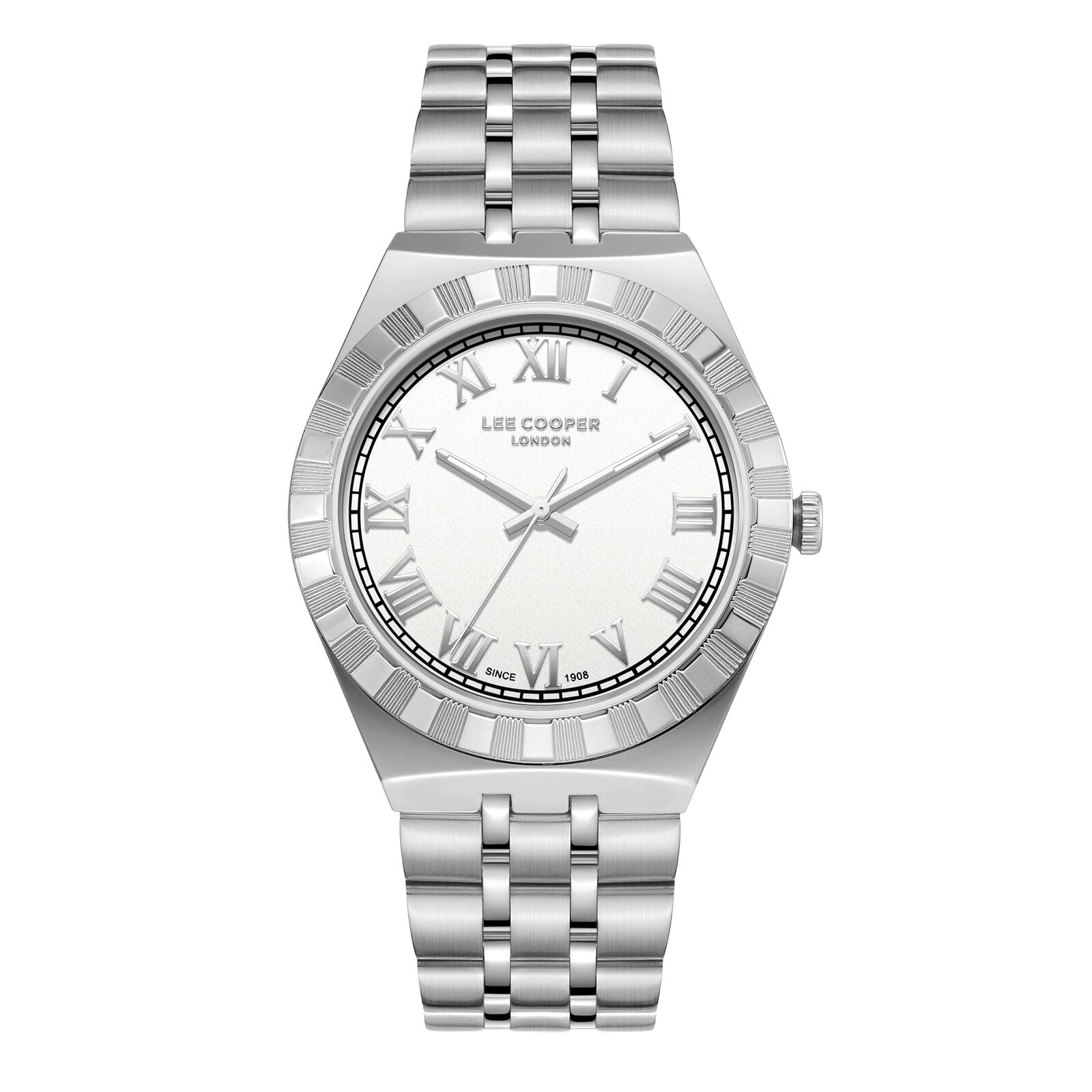 Lee Cooper, Men's, Analog Watch, Silver Dial, with Stainless Steel Band, LE-LC08060.330