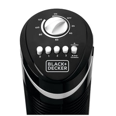 Black+Decker, 3 Speed Tower Fan with Timer and Oscillation, 50W Black, TF50-B5