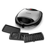 Black+Decker 750W 3-in-1 Sandwich Grill and Waffle Maker TS2090-B5
