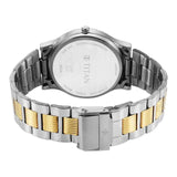 Titan Men's Watch Analog Black Dial with Two-Toned Stainless Steel Band, 1650BM04