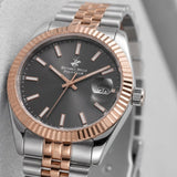 Beverly Hills Polo Club Men's Analog Watch with Gunmetal Dial andTwo Tone Stainless Steel Band, BP3018X.560