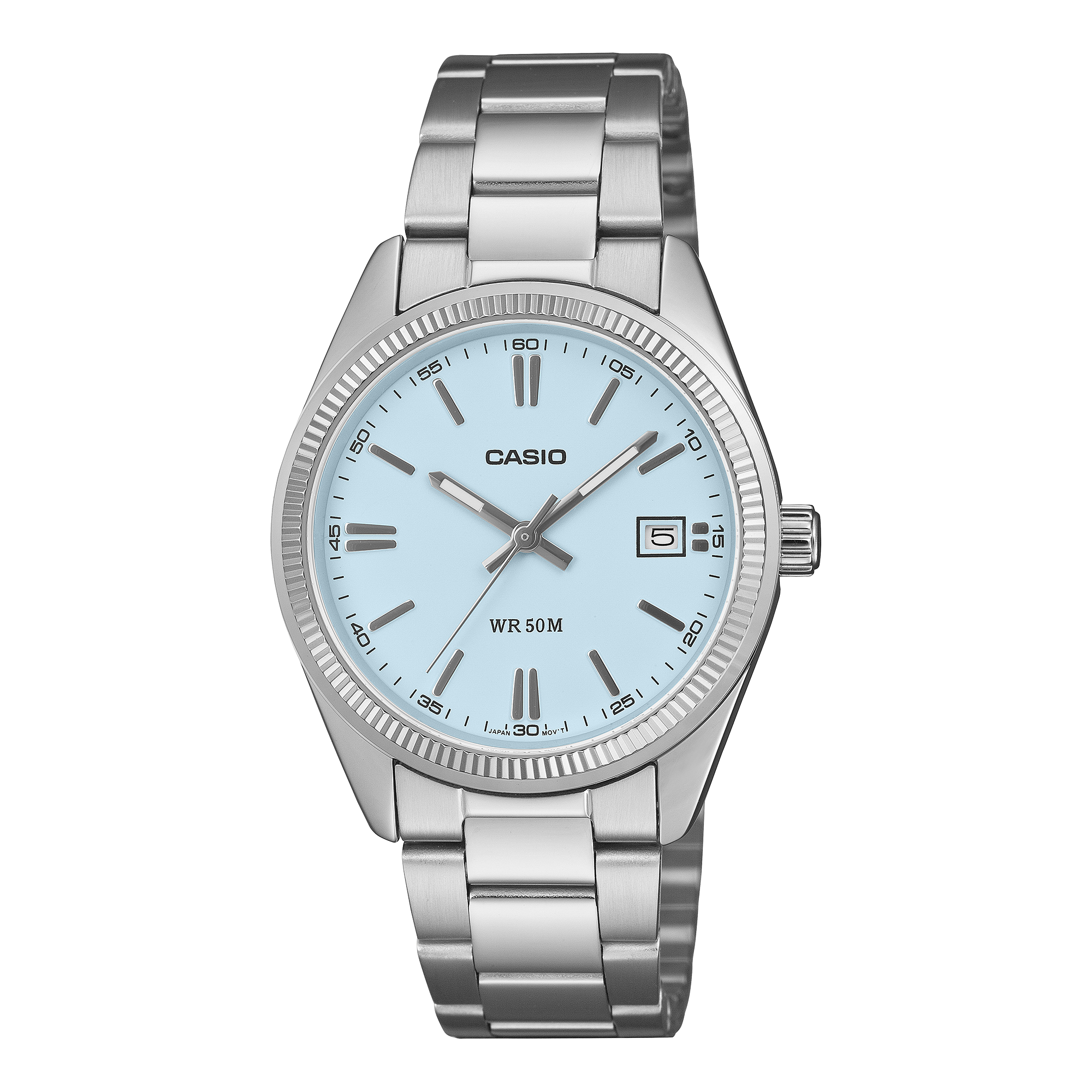 Casio UTP-1302PD-2A2VDF Unisex Analog Watch Blue Dial with Silver Stainless Steel Band