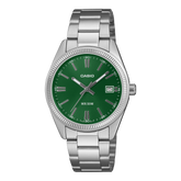 Casio UTP-1302PD-3A1VDF Unisex Analog Watch Green Dial with Silver Stainless Steel Band