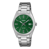 Casio UTP-1302PD-3A1VDF Unisex Analog Watch Green Dial with Silver Stainless Steel Band