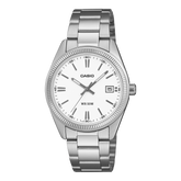 Casio UTP-1302PD-7AVDF Unisex Analog Watch White Dial with Silver Stainless Steel Band
