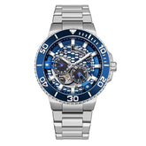 Beverly Hills Polo Club Men's Automatic Watch Analog Blue Dial with Silver Stainless Steel Band, BP3702X.390