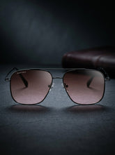 Fastrack Unisex Aviator Sunglasses, Brown Lens, UV protected, M253GY11