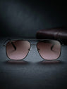 Fastrack Unisex Aviator Sunglasses, Brown Lens, UV protected, M253GY11