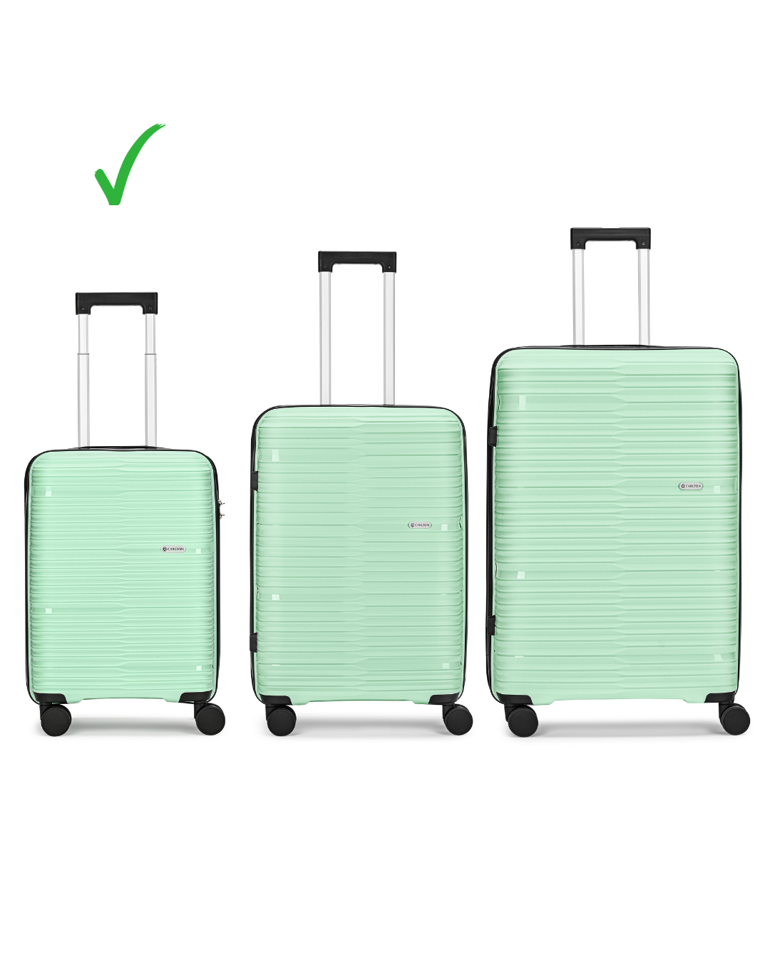 Carlton green luggage
